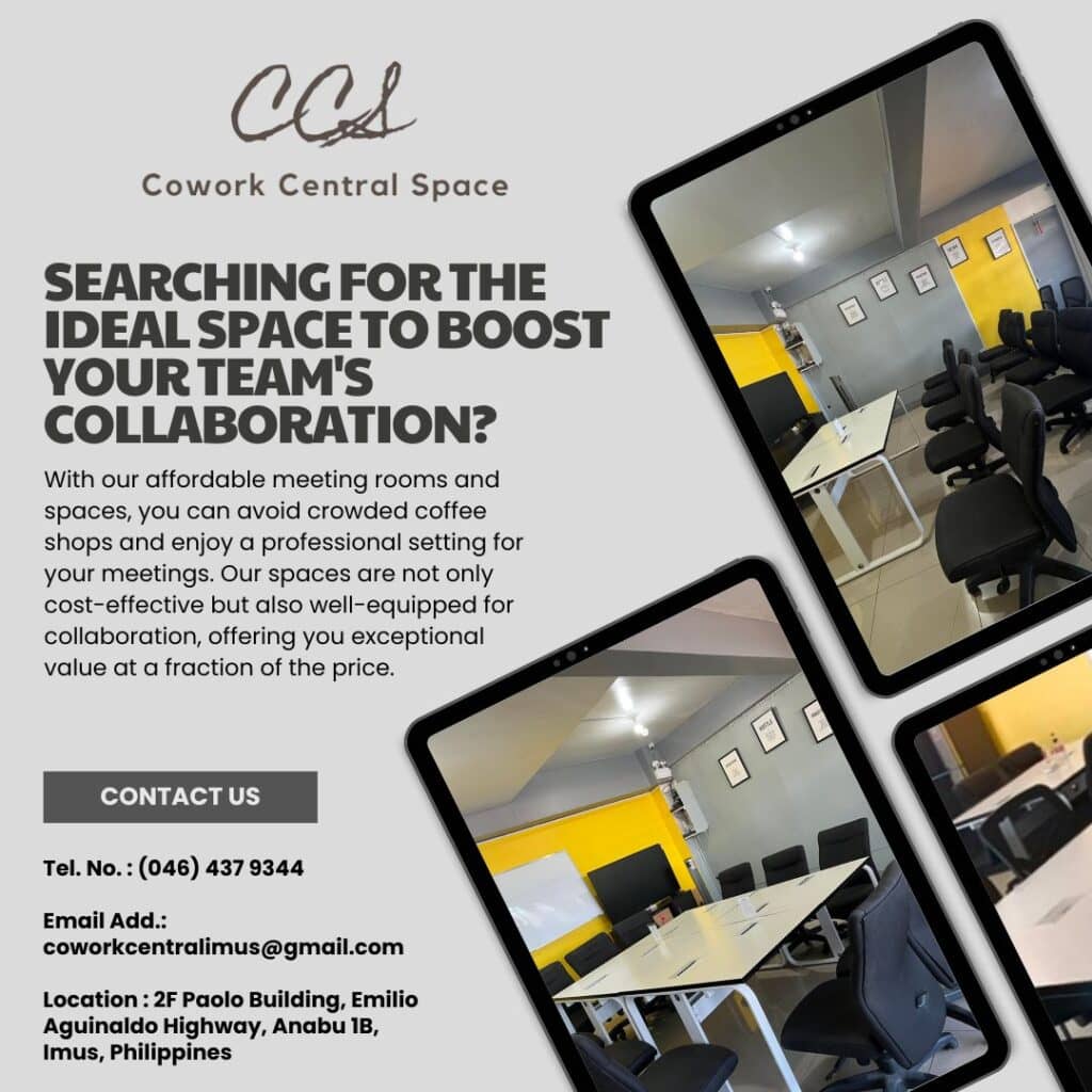 Cowork Central Space Cavite coworking desks